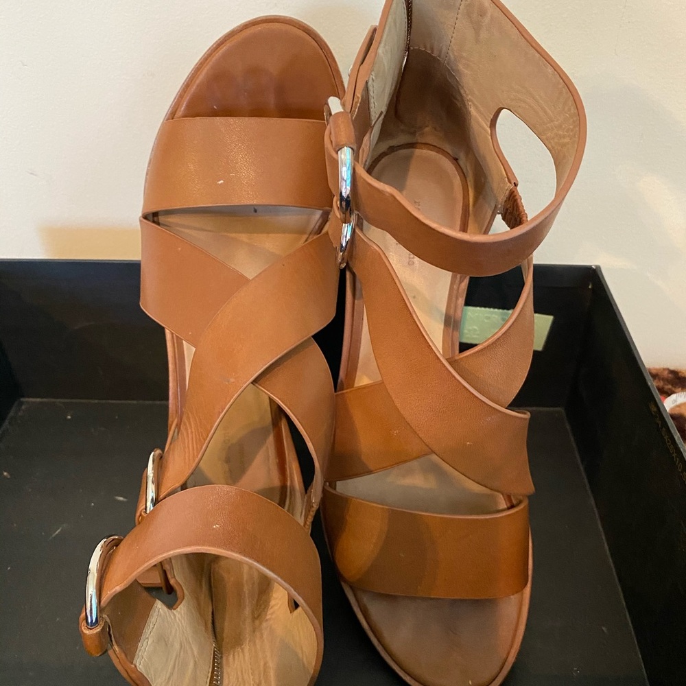 Rag & Bone Mari Tan 2 1/2” Block Heel Sandals 7.5 - image 2